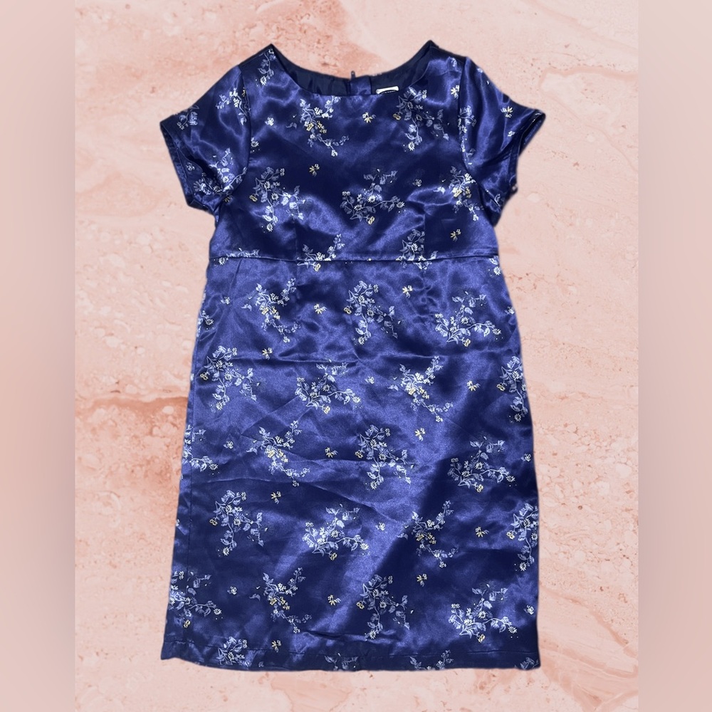 Blue floral dress: